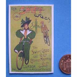 Swift Cycles Poster....mounted on card